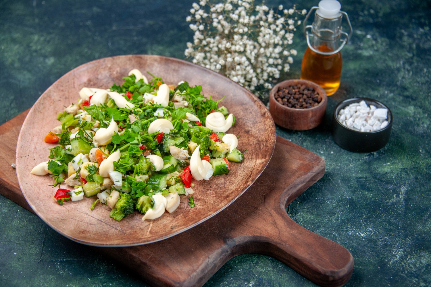 Broccoli Cauliflower Salad